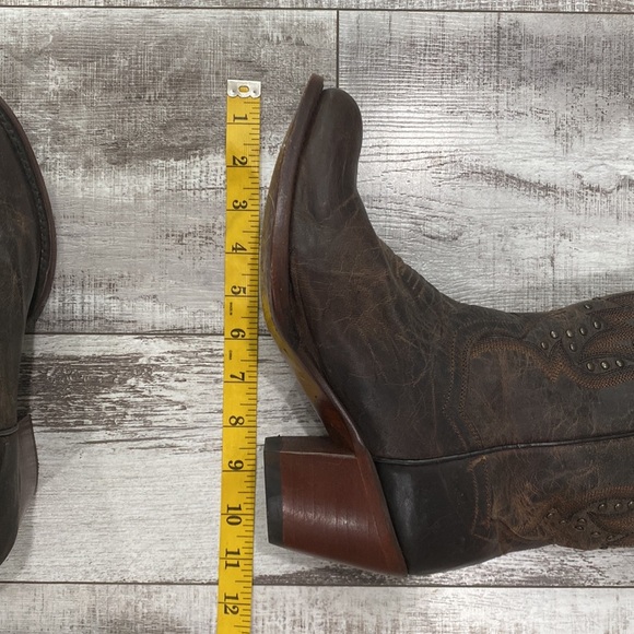 ✨️Dan Post Leather Riveted Cowboy Boots! - Picture 13 of 14